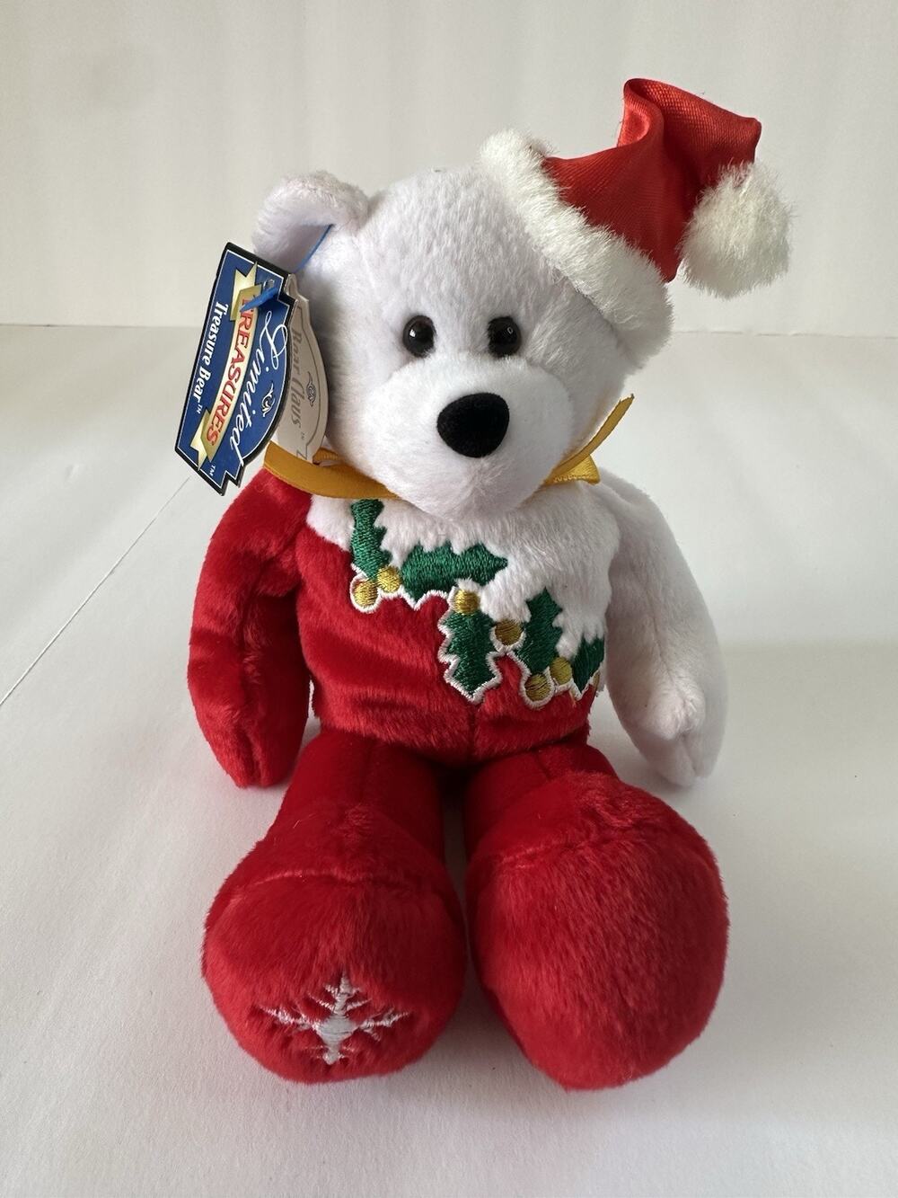 Limited Treasures Bear Claus Christmas Bear 1999 Plush Santa Holiday w Tags